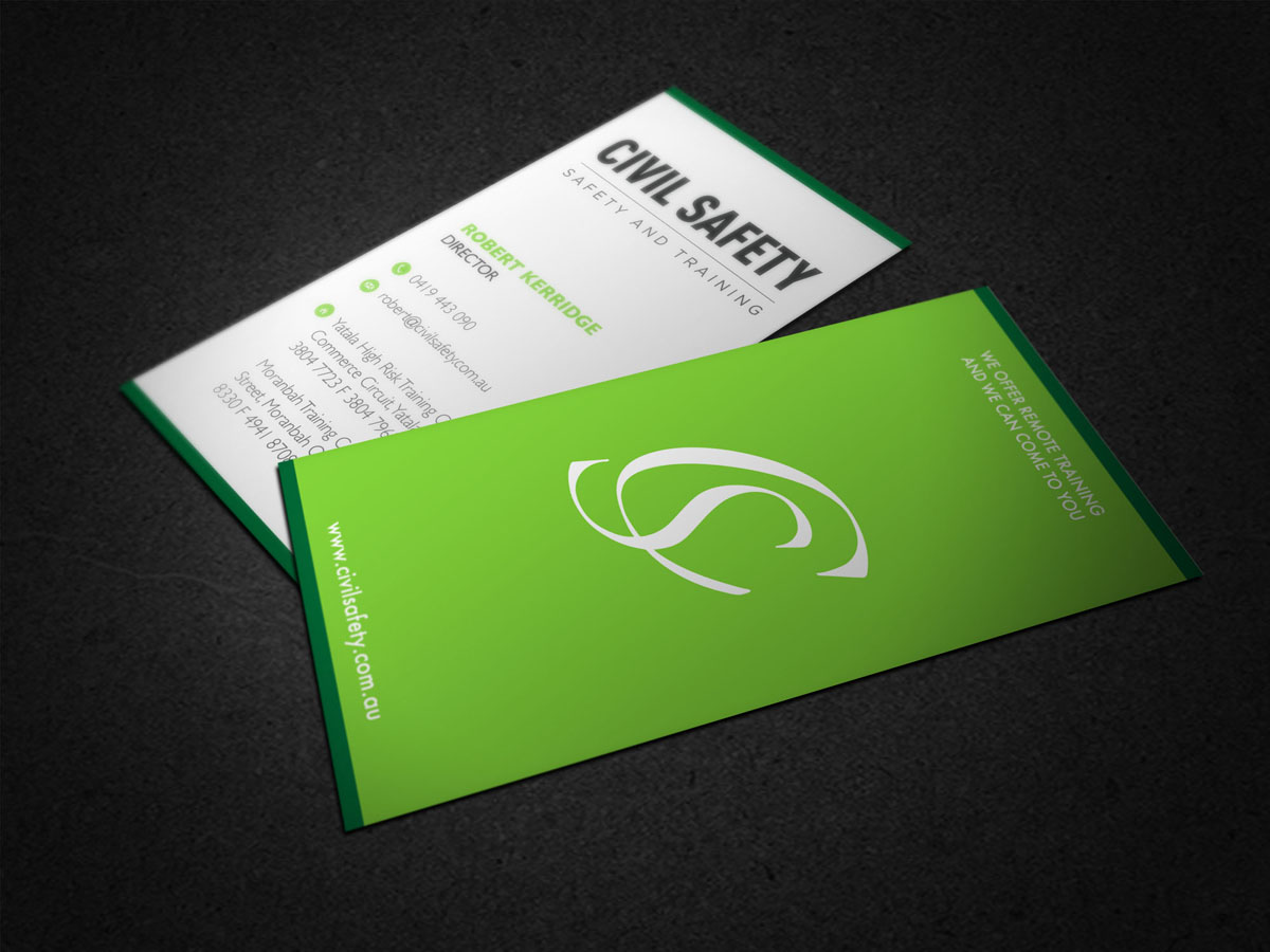 Business Card Design by vanessasitsonthewall for Civil Safety Pty Ltd | Design #2786306