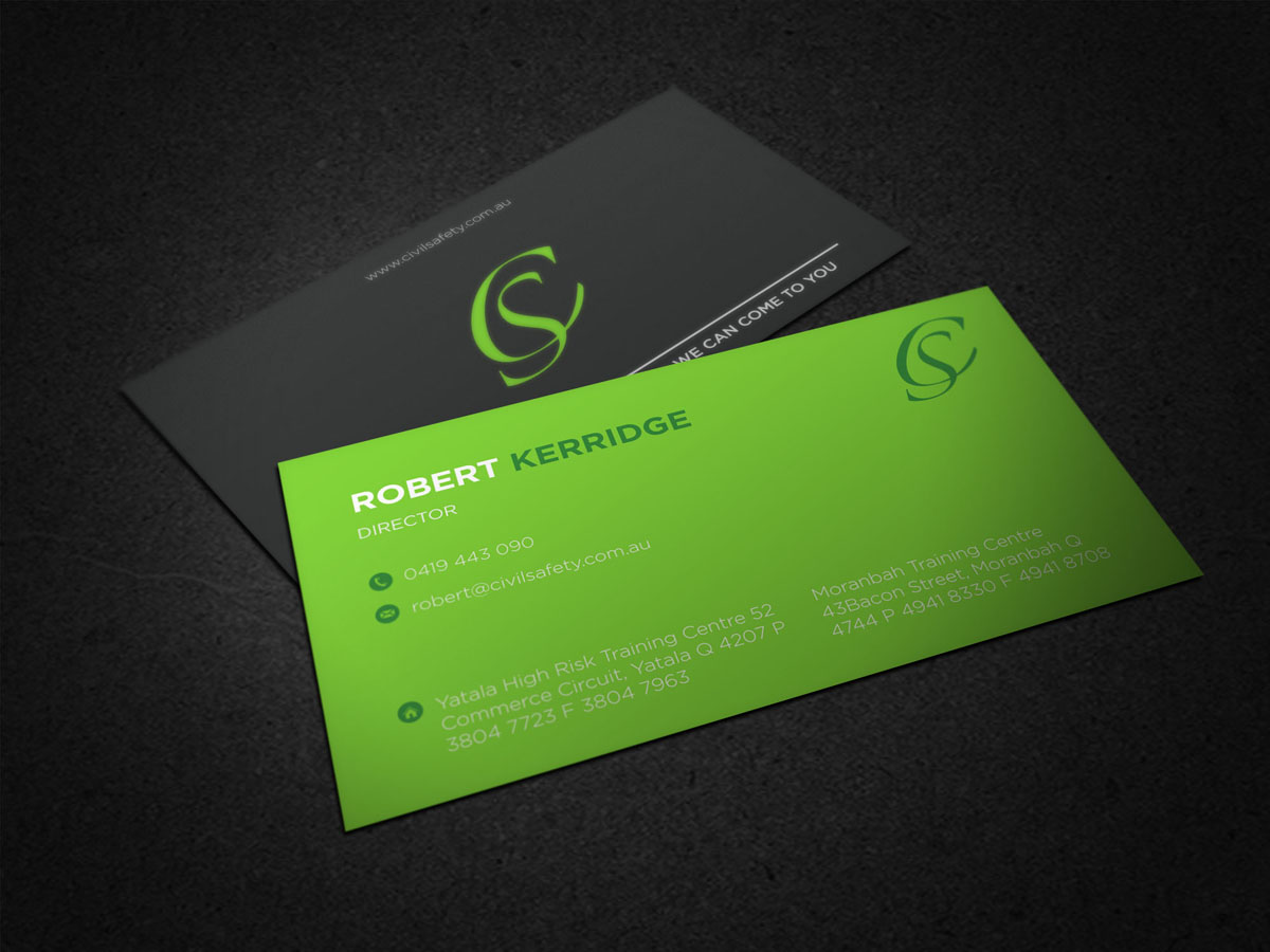 Design de Carte de Visite par vanessasitsonthewall pour Civil Safety Pty Ltd | Design #2786309