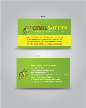 Business Card Design by Amrita Das for Civil Safety Pty Ltd | Design: #2802427
