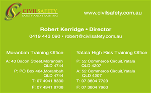 Business Card Design by shakeer for Civil Safety Pty Ltd | Design: #2797574