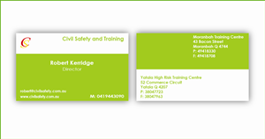 Business Card Design by selimreza22 for Civil Safety Pty Ltd | Design #2764732