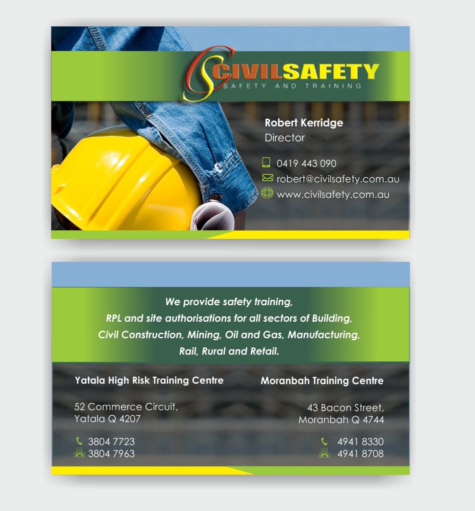 Design de Carte de Visite par IneseRo pour Civil Safety Pty Ltd | Design #2753316