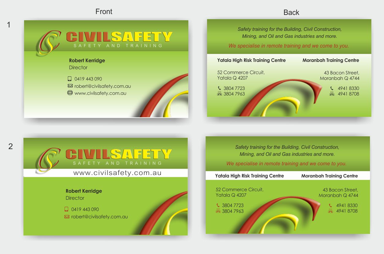 Business Card Design by IneseRo for Civil Safety Pty Ltd | Design #2756481