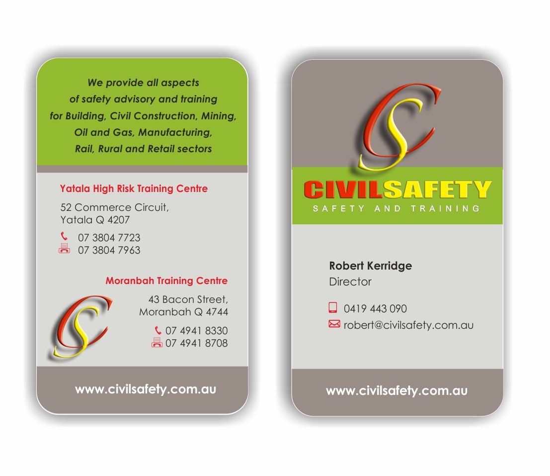 Design de Carte de Visite par IneseRo pour Civil Safety Pty Ltd | Design #2762400
