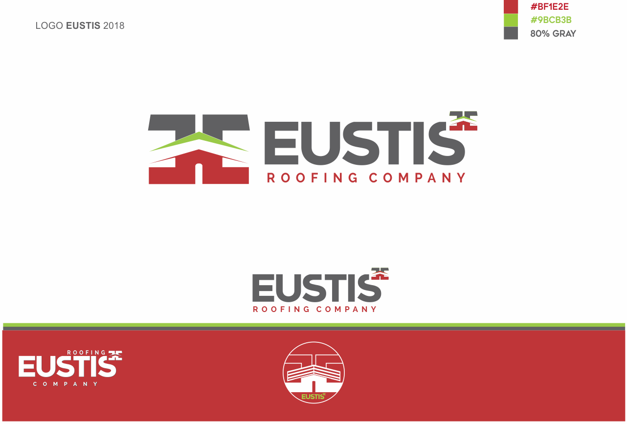 Logo Design by Drago for Eustis Roofing  | Design #17801991