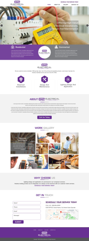 Web Design by harmi_199 for G2 electrical services ltd. | Design: #17794581
