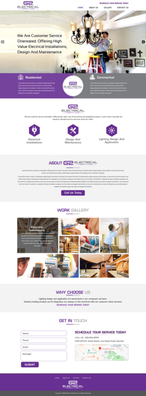 Web Design by harmi_199 for G2 electrical services ltd. | Design: #17794582