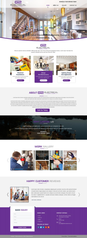 Web Design by harmi_199 for G2 electrical services ltd. | Design: #17794585