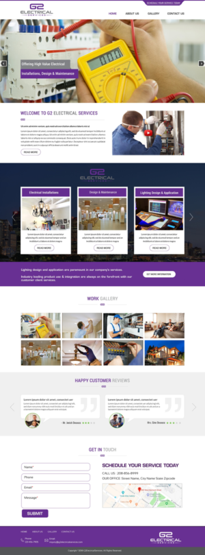 Web Design by harmi_199 for G2 electrical services ltd. | Design: #17794587