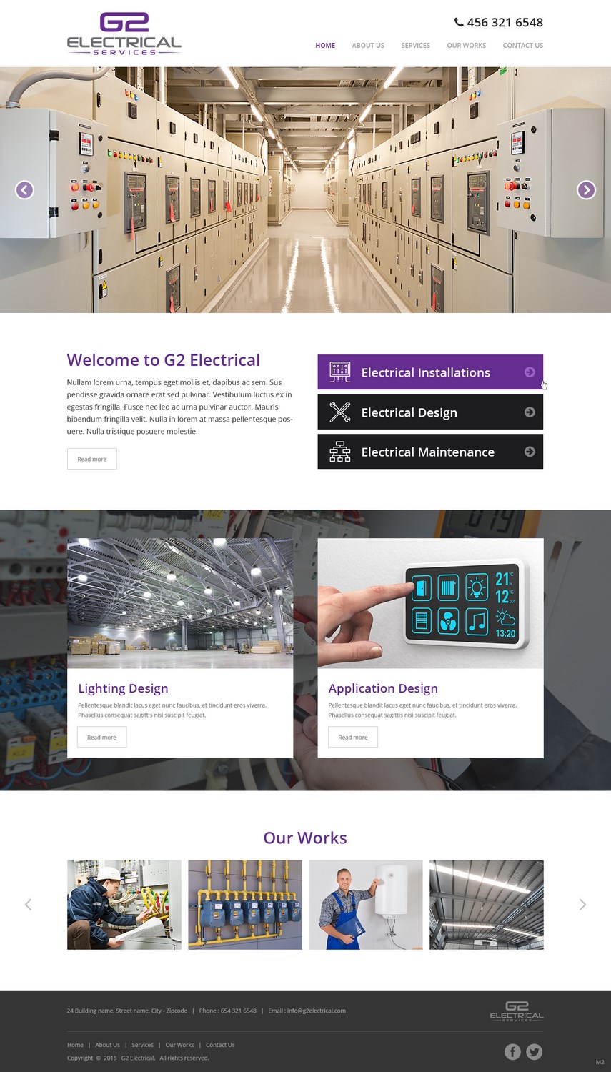 Web Design by pb for G2 electrical services ltd. | Design #17777593