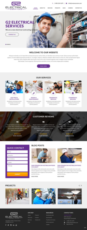 Web Design by pb for G2 electrical services ltd. | Design: #17777594