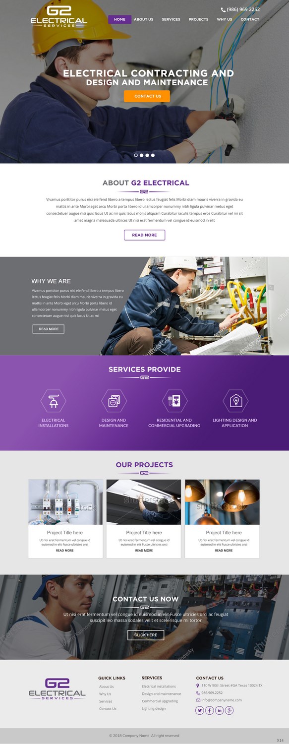Web Design par pb pour G2 electrical services ltd. | Design #17777596