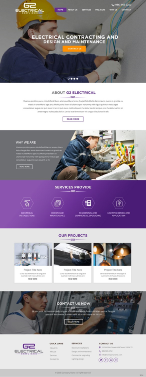 Web Design by pb for G2 electrical services ltd. | Design: #17777596