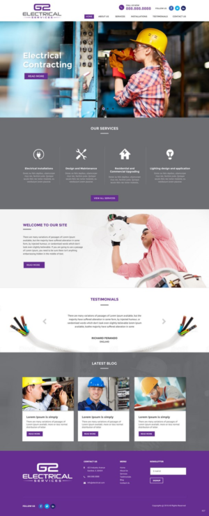 Web Design by pb for G2 electrical services ltd. | Design: #17777597