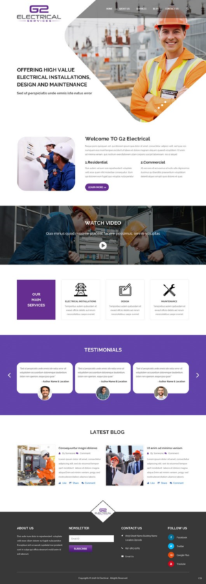 Web Design by pb for G2 electrical services ltd. | Design: #17777600