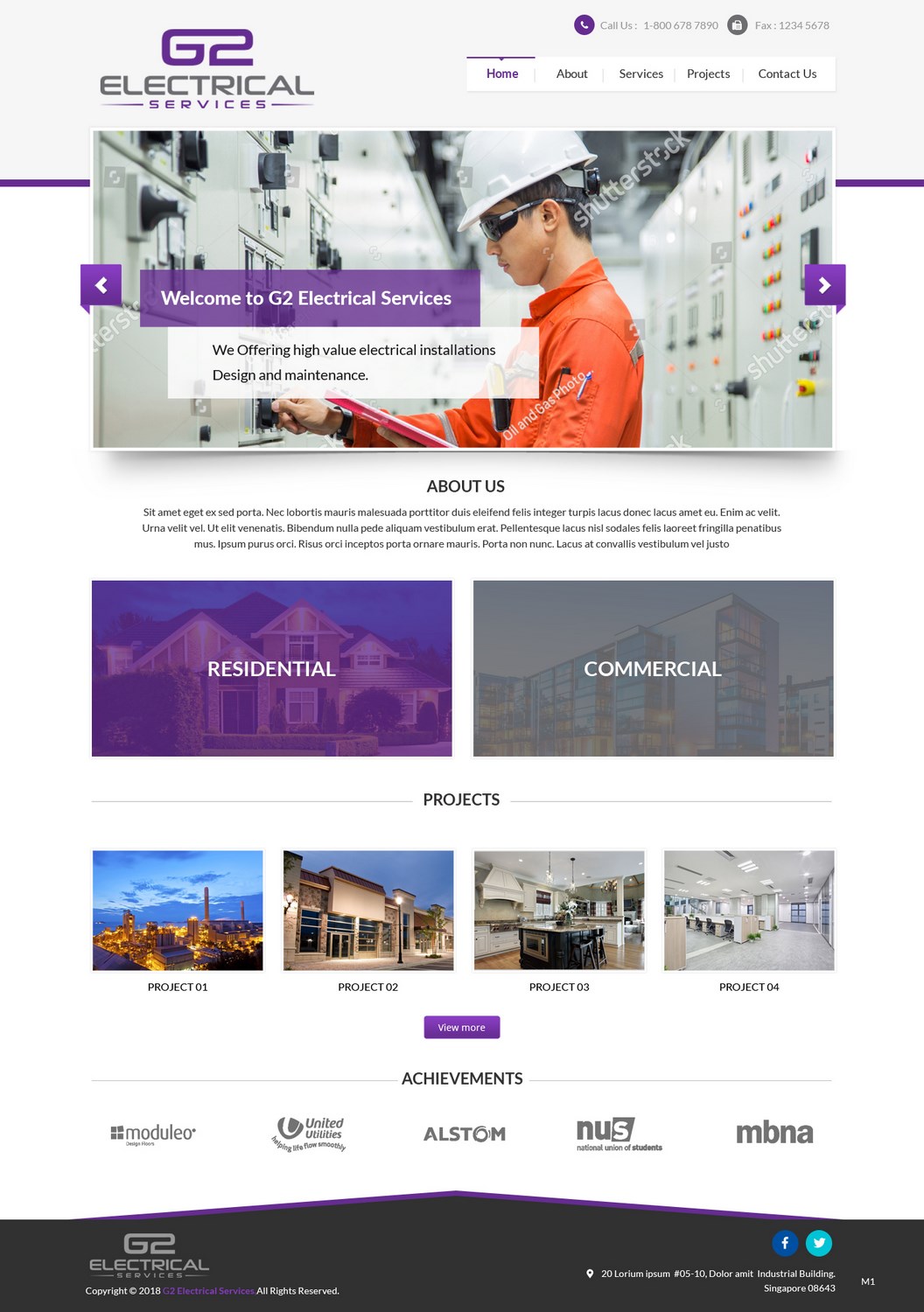Web Design by pb for G2 electrical services ltd. | Design #17777603