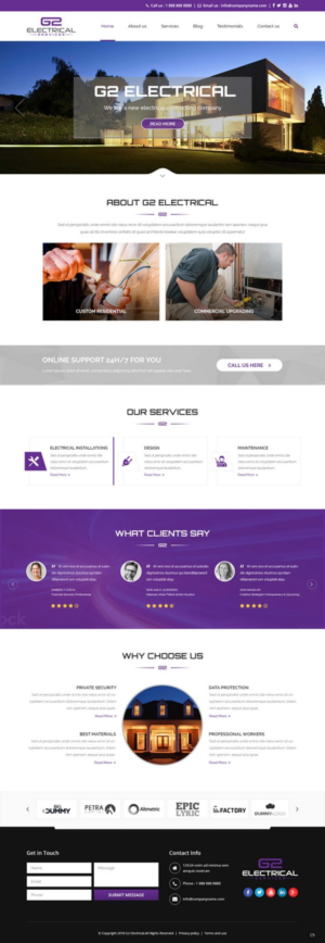 Web Design by pb for G2 electrical services ltd. | Design: #17777606