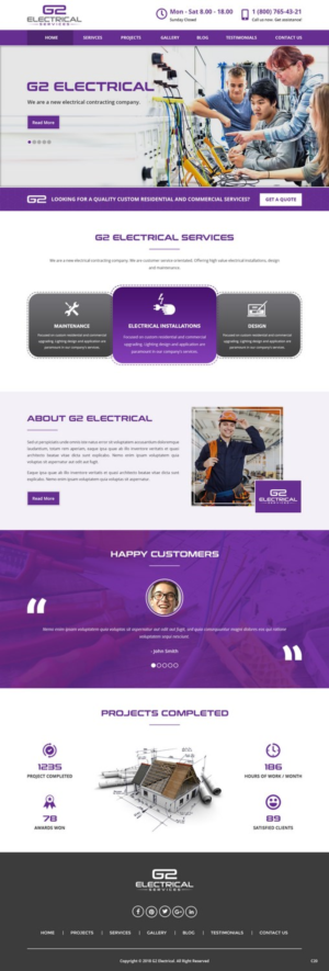 Web Design by pb for G2 electrical services ltd. | Design: #17777610