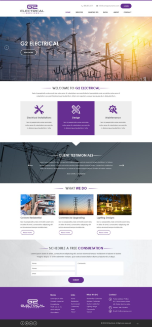 Web Design by pb for G2 electrical services ltd. | Design: #17777612