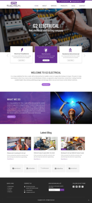 Web Design by pb for G2 electrical services ltd. | Design: #17777615