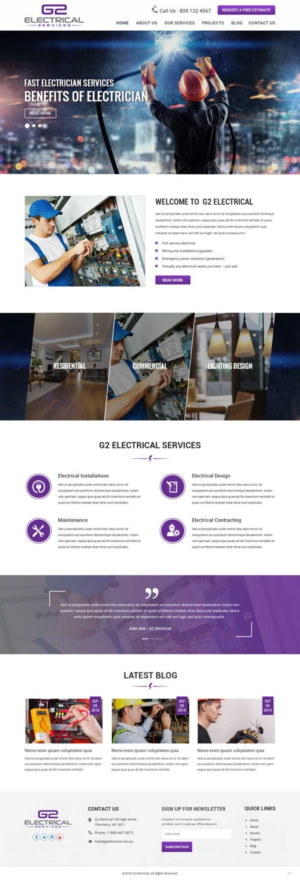 Web Design by pb for G2 electrical services ltd. | Design: #17777616