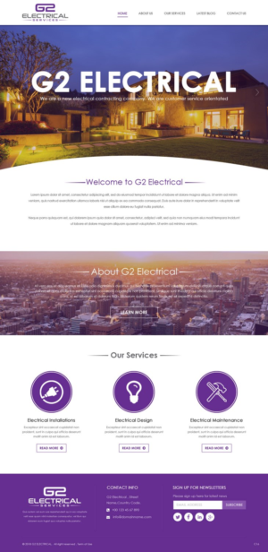 Web Design by pb for G2 electrical services ltd. | Design: #17789904