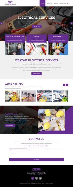 Web Design by rightway for G2 electrical services ltd. | Design: #17873330