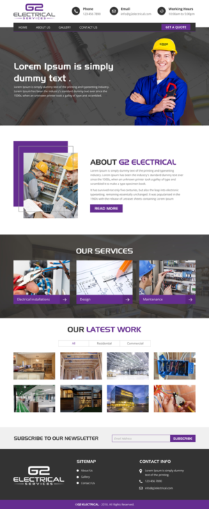Web Design by rightway for G2 electrical services ltd. | Design: #17873331