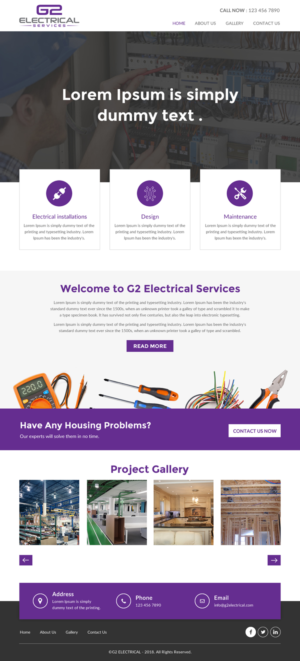 Web Design by rightway for G2 electrical services ltd. | Design: #17873332