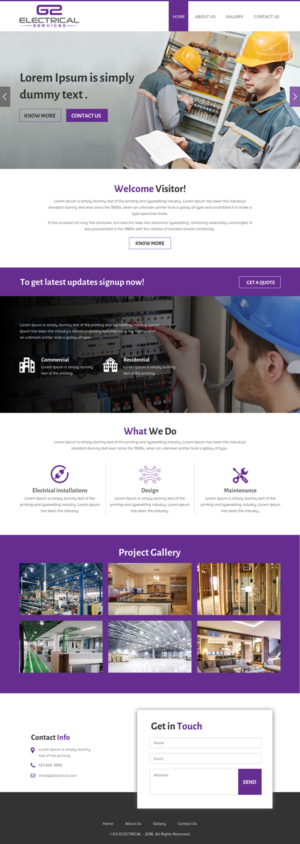 Web Design by rightway for G2 electrical services ltd. | Design: #17873343