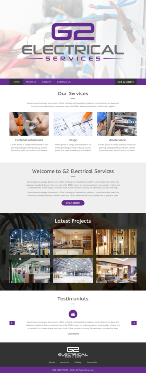 Web Design by rightway for G2 electrical services ltd. | Design: #17873344