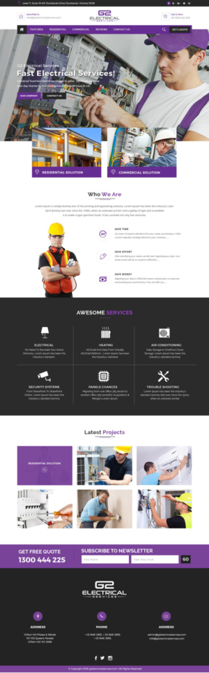 Web Design by Xclusive Designers for G2 electrical services ltd. | Design: #17788475