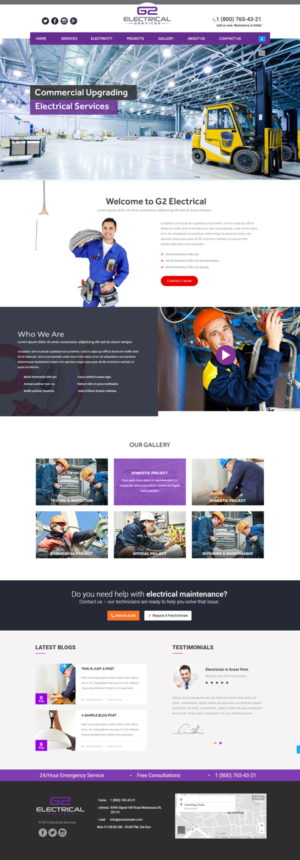 Web Design by Xclusive Designers for G2 electrical services ltd. | Design: #17788594