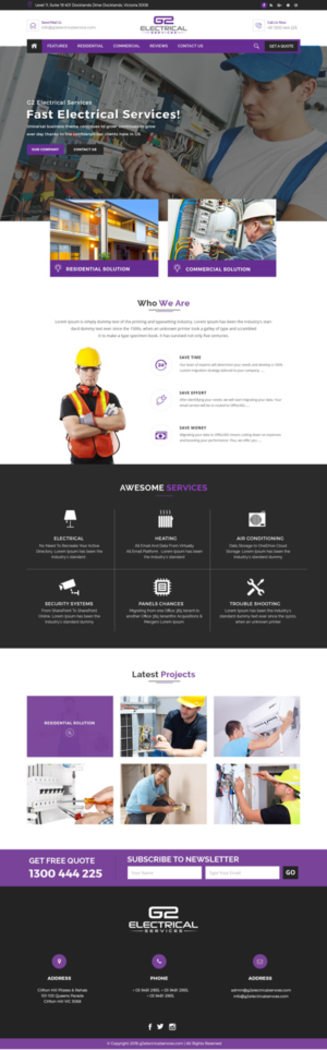 Web Design by Xclusive Designers for G2 electrical services ltd. | Design: #17788610