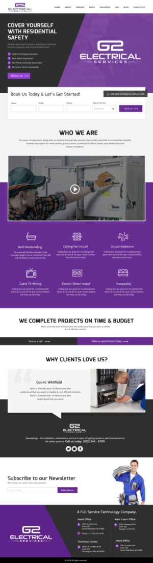 Web Design by Xclusive Designers for G2 electrical services ltd. | Design: #17798630