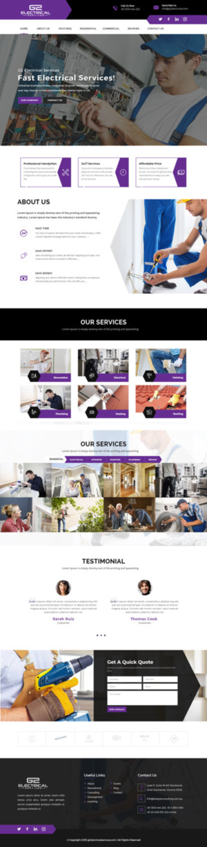 Web Design by Xclusive Designers for G2 electrical services ltd. | Design: #17799463