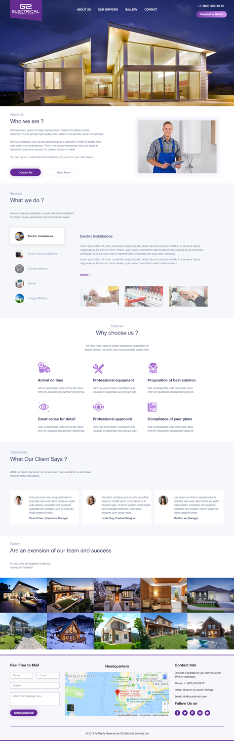 Web Design by cCopilot for G2 electrical services ltd. | Design #17802606