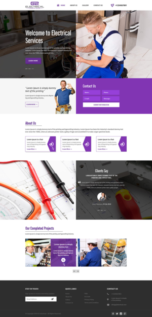 Web Design by PiXthemes for G2 electrical services ltd. | Design: #17862505
