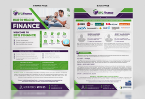 Double-sided A4 flyer with all text content determined - for Mortgage Broker | Flyer-Design von SAI DESIGNS