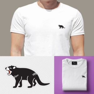 Embroidery Tasmanian Devil T-Shirt Design  | Diseño de Camiseta por Eightone 3