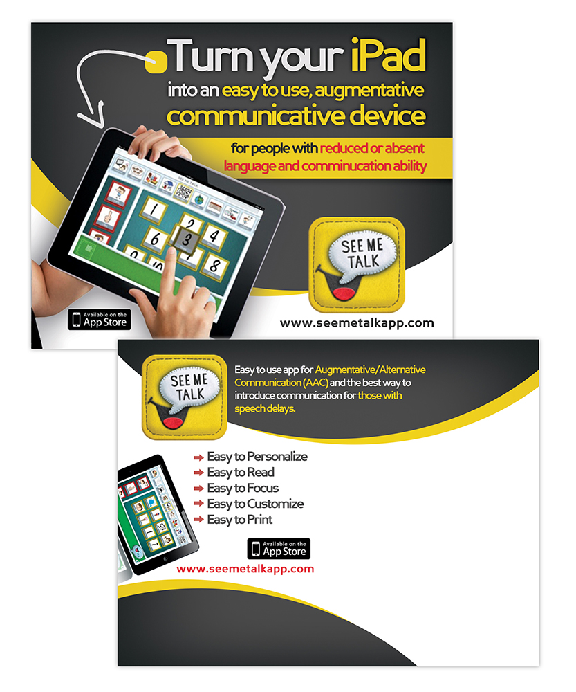 Postcard Design by creationz2011 for See Me Talk | Design #2778563