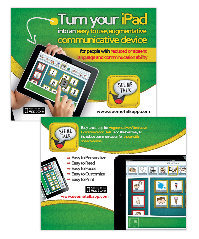 Postcard Design by creationz2011 for See Me Talk | Design #2781652