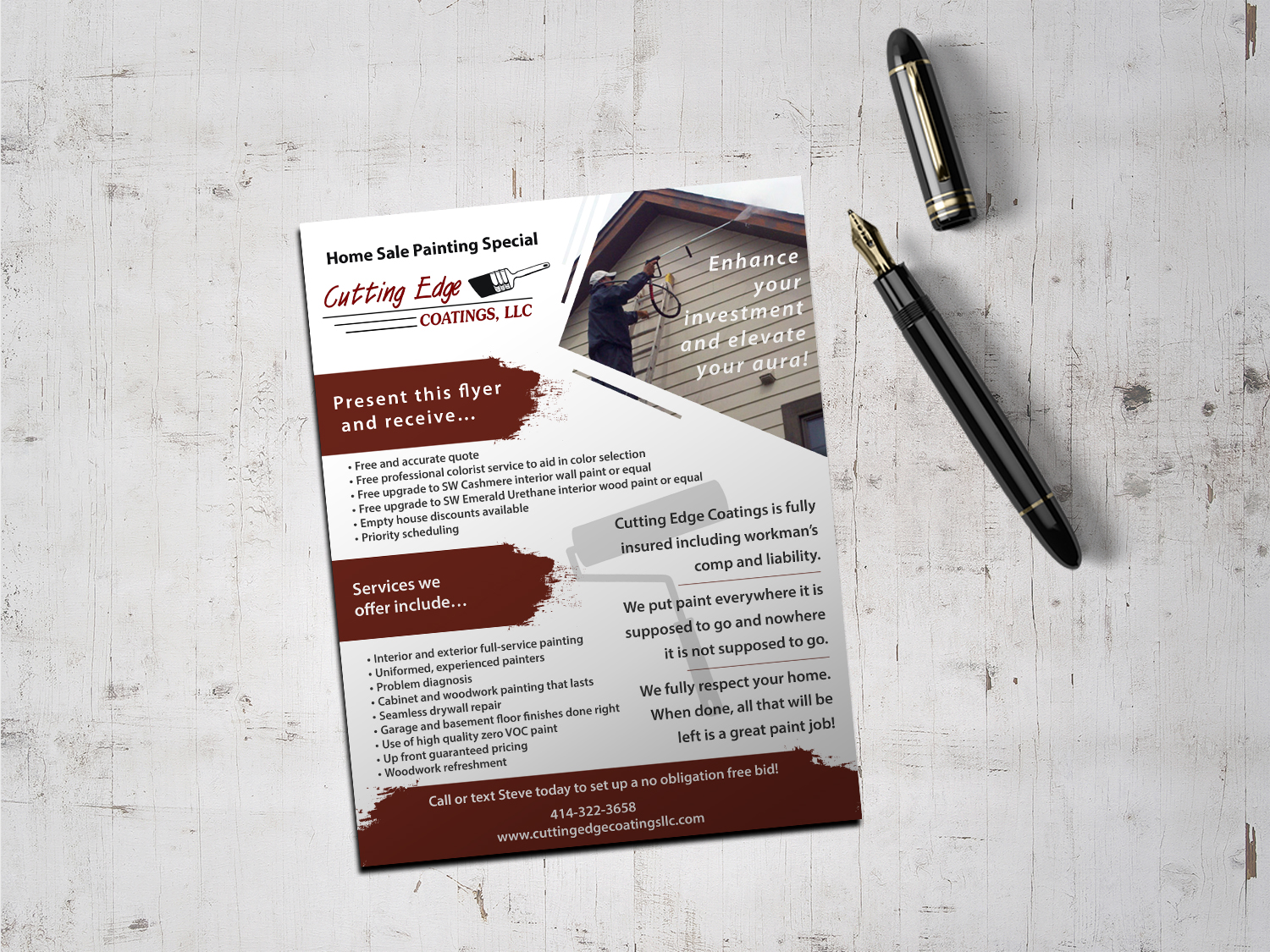 Flyer-Design von Scorpius design für Cutting Edge Coatings | Design #17782033