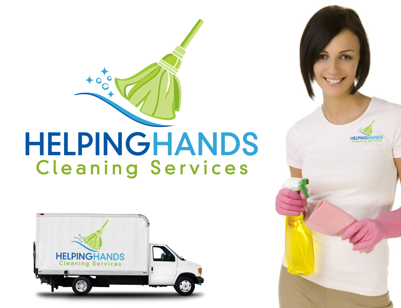 Logo Design by Lezette_G for Helping Hands Cleaning Service, Inc. | Design #17822240