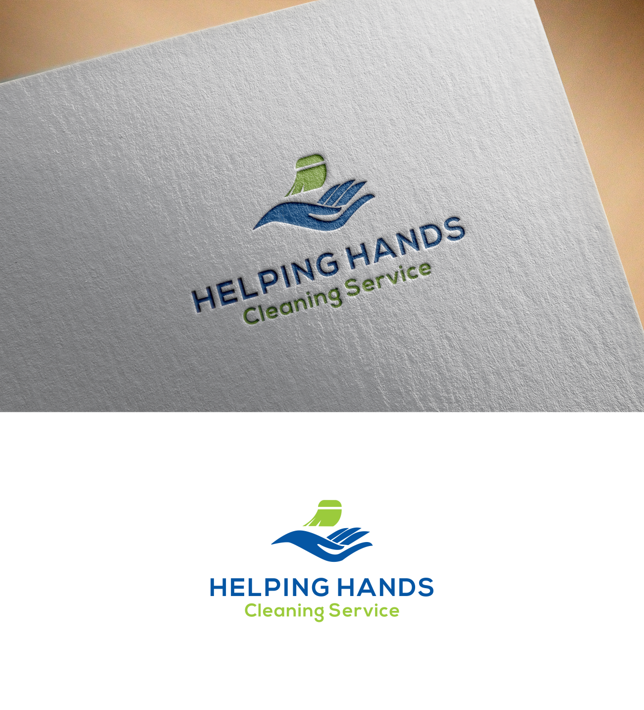Logo Design by SimpleBlade for Helping Hands Cleaning Service, Inc. | Design #17794559