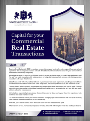 New company cut sheet “one page” description of services (double sided) * | Diseño de Flyer por TSU Creations