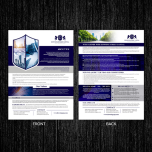 New company cut sheet “one page” description of services (double sided) * | Diseño de Flyer por TuktukiShree