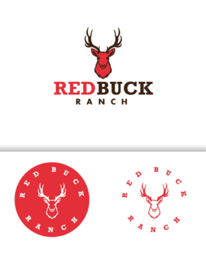 Red Buck Ranch and have a large deer buck head in it.  | Design de Logo par Birdcage