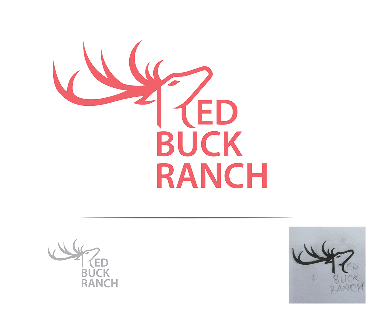 Logo Design by Rawrandrawr for Red Buck Ranch | Design #17846883