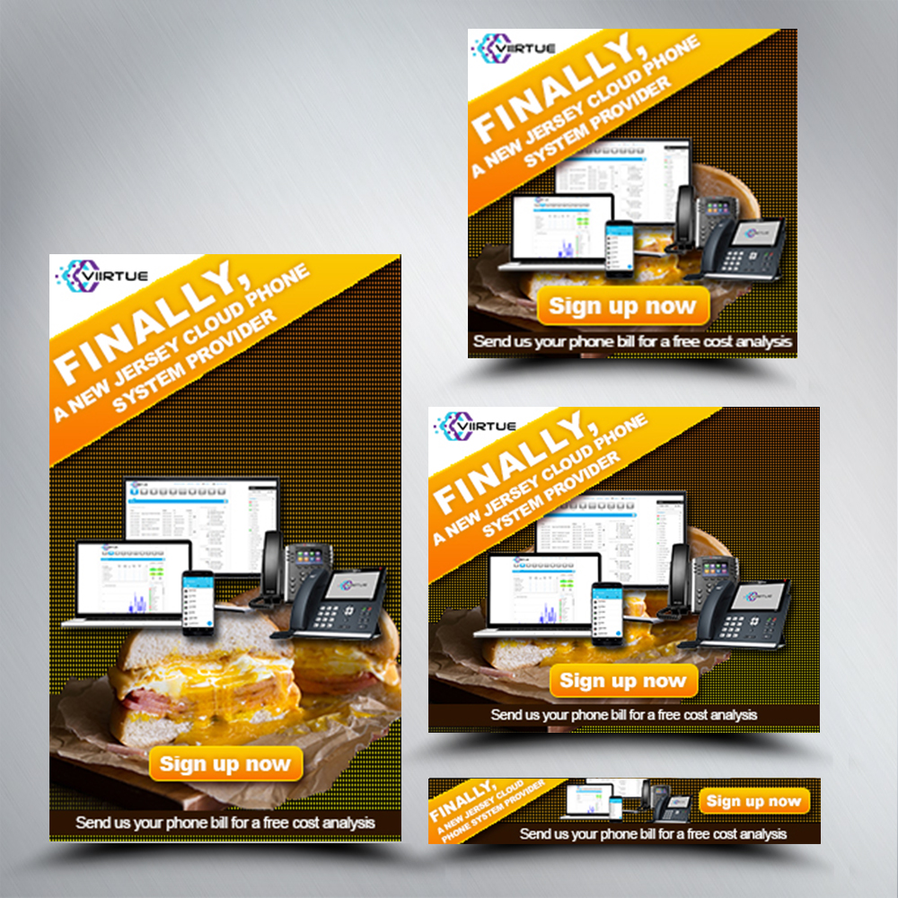 Modern Upmarket Telecommunications Banner Ad Design For A